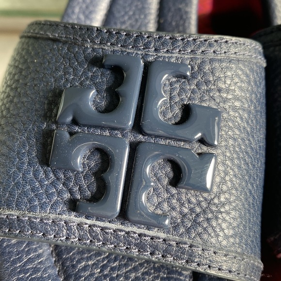 Tory Burch Lowell 280 mm wedge slide tumbled leather NEW - Picture 8 of 10